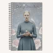 Journal de Doodle Floral Céleste Féminin Surréalis (Recto)