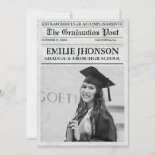 Journal de fin d'études moderne Invitation Lycée (Devant)