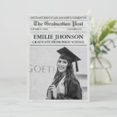 Journal de fin d'études moderne Invitation Lycée (Debout devant)