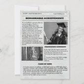 Journal de fin d'études moderne Invitation Lycée (Dos)