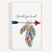 Journal de flèche emplumée personnalisé (Recto)