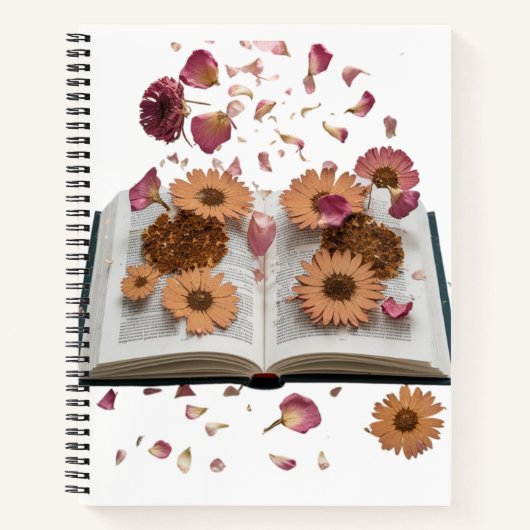 Journal de fleurs pressées vintage esthétique – Fa (Devant)