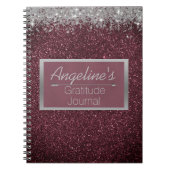Journal de Glittery Lavender Silver Gratitude (Devant)
