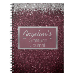 Journal de Glittery Lavender Silver Gratitude