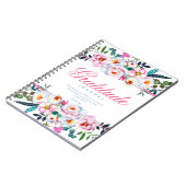 Journal de gratitude à citation biblique bleu flor (Côté gauche)