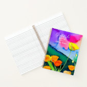 Journal de gratitude aquarelle floral coquelicots (Intérieur)