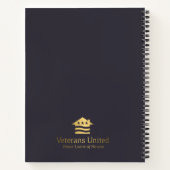 Journal de gratitude bleu indigo or (Dos)
