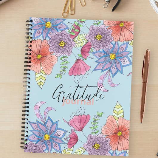Journal de Gratitude botanique de l'aquarelle mign