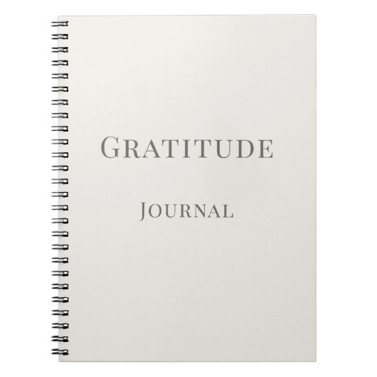 Journal de Gratitude - Cahier de Typographie Minim (Devant)