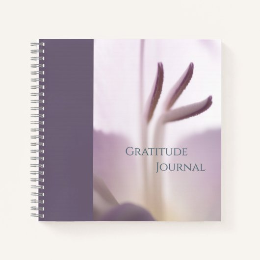 "Journal de Gratitude" Carnet spiral floral souple (Devant)