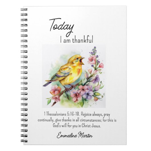 Journal de gratitude chrétien Verset biblique Oise (Devant)