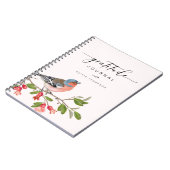 Journal de Gratitude de l'Oiseau rose personnalisé (Côté gauche)