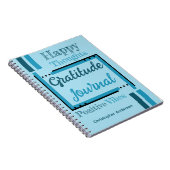 Journal de gratitude de nom personnalisé bleu (Côté Droit)