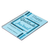 Journal de gratitude de nom personnalisé bleu (Côté gauche)