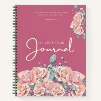 Journal de Gratitude | Dessin Floral Aquarelle Ros