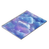 Journal de gratitude esthétique bleu nuageux | Réf (Côté gauche)