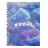 Journal de gratitude esthétique bleu nuageux | Réf (Devant)