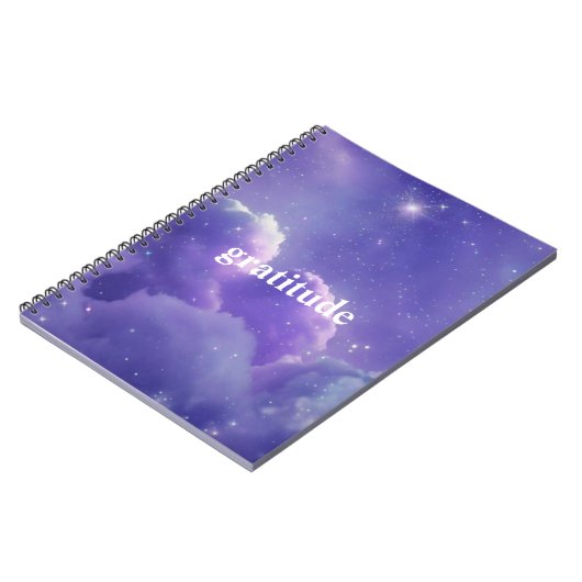 Journal de Gratitude esthétique violette nuageuse (Côté gauche)