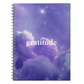 Journal de Gratitude esthétique violette nuageuse (Devant)