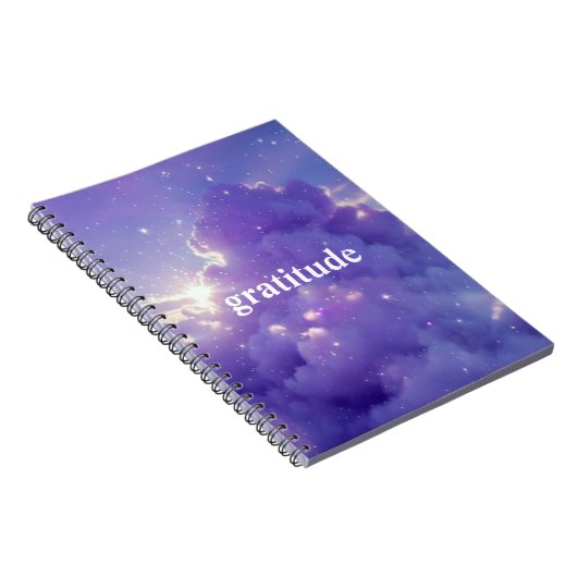 Journal de Gratitude esthétique violette nuageuse (Côté Droit)