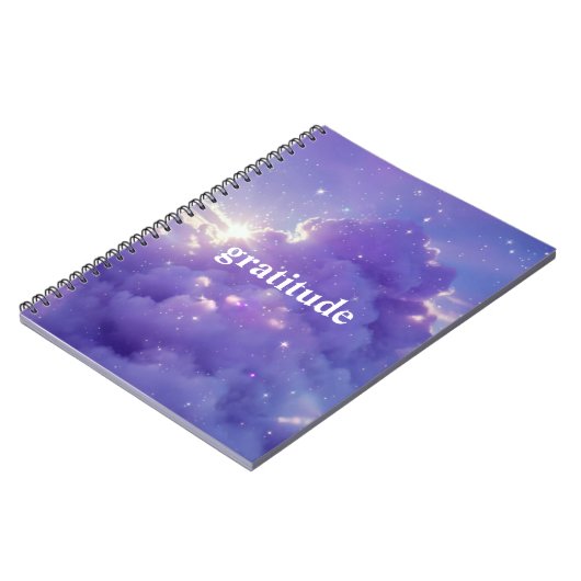 Journal de Gratitude esthétique violette nuageuse (Côté gauche)
