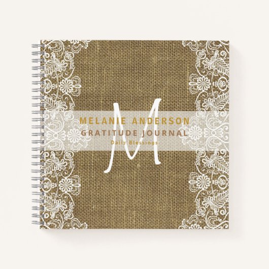 Journal de gratitude et de reconnaissance en toile (Devant)