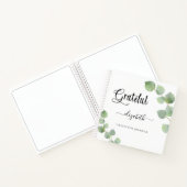 Journal de Gratitude eucalyptus script vert (Intérieur)