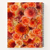 Journal de Gratitude Fleurs orange personnalisées (Dos)