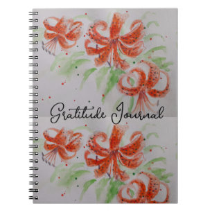 Journal de gratitude floral de lis lis tigre orang