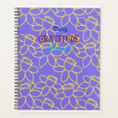 Journal de gratitude florale pourpre avec pleine f (Devant)