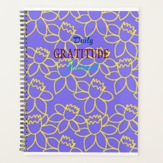 Journal de gratitude florale pourpre avec pleine f