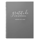 Journal de Gratitude Gris Minimal - calligraphie (Devant)