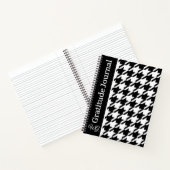 Journal de gratitude Houndstooth noir et blanc (Intérieur)