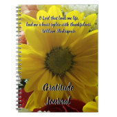 Journal de Gratitude Jaune Daisy Floral Photo (Devant)
