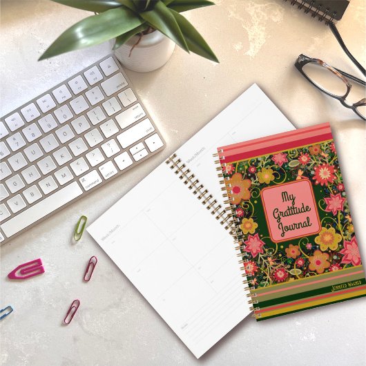 Journal de Gratitude Jolie libellule florale