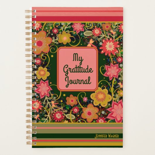Journal de Gratitude Jolie libellule florale (Devant)