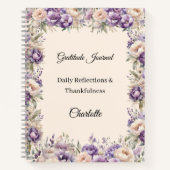 Journal de gratitude lavande fleurs de champagne (Devant)
