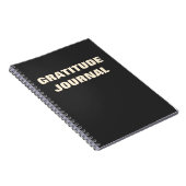 Journal de gratitude noire citation motivationnell (Côté Droit)