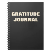 Journal de gratitude noire citation motivationnell (Devant)
