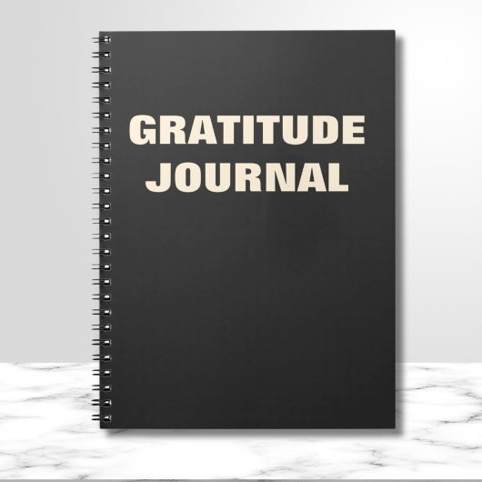Journal de gratitude noire citation motivationnell