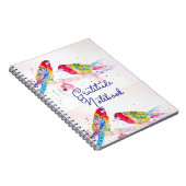 Journal de gratitude Perruche Rosella rouge Oiseau (Côté Droit)