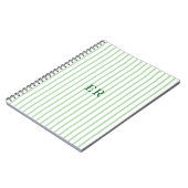 Journal de gratitude personnalisé à rayures (Côté gauche)