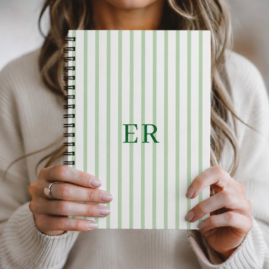 Journal de gratitude personnalisé à rayures