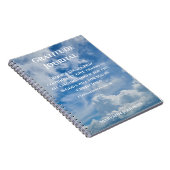 Journal de Gratitude personnalisé avec ciel bleu (Côté Droit)