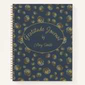 Journal De Gratitude Personnalisé Avec Fleurs D'Or (Devant)