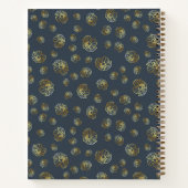 Journal De Gratitude Personnalisé Avec Fleurs D'Or (Dos)