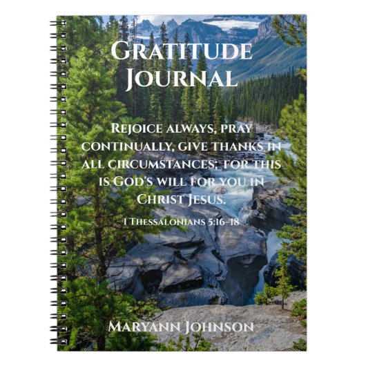 Journal de Gratitude personnalisé avec forêt (Devant)
