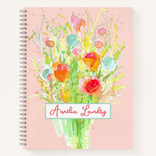 Journal de gratitude personnalisé Bouquet de fleur