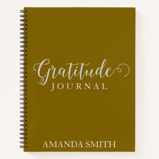Journal de Gratitude Personnalisé Or Impression Ar (Devant)