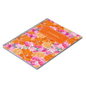 Journal de Gratitude Personnalisé Rose Orange Flor (Côté gauche)